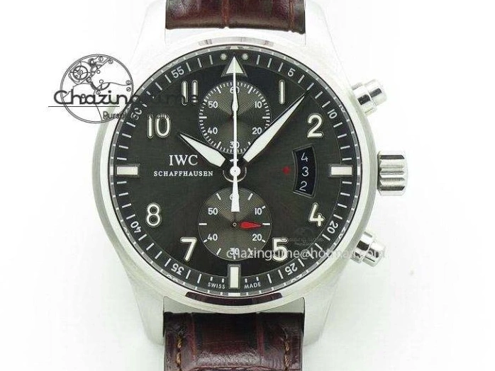 MIROTIME 0501 Portofino 37mm SS V7F 1:1 Best Edition Gray Dial on Black Leather Strap A Practical 7094